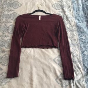 Maroon crop sweater